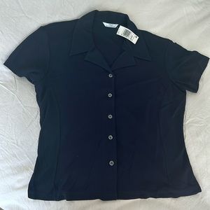 M & S short sleeve fitted blouse